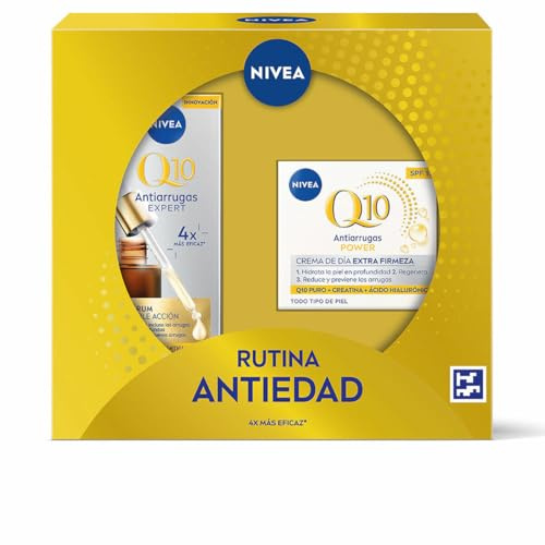 NIVEA Q10 Anti-Falten-Anti-Aging-Tagescreme (1 x 50 ml) + Doppelwirk-Serum (1 x 30 ml) - Straffende, Anti-Falten-Behandlung - Trockene, Mischhaut, Normal - 80 ml
