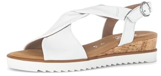 Gabor Damen Keilsandalen, Frauen Sandalen,Freizeitschuhe,offene Schuhe,Strandschuhe,Keilsandaletten,Keilabsatz,Weiss(Kork/offwhi),35.5 EU / 3 UK