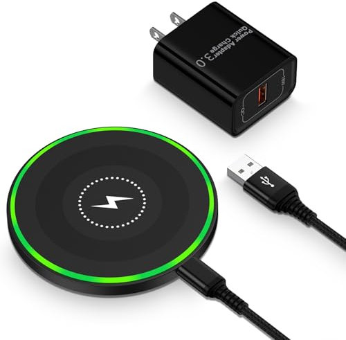 15W Wireless Charger Fast Charging Pad for Motorola Moto G Power 2025/razr+/G Stylus 5G 2024/Edge+, Android Wireless Charging Station with 18W Adapter for Samsung Galaxy S25 Ultra S24 FE 23,Pixel 9 8a