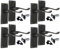 victoriaMatt Black Scroll Door Handle Set with Tubular Latches - Victorian Style Internal & External Lever Door Handles with Backplate. Sets 4 Scroll Door Handles Black