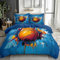 KaiHeBeding Blau BettwäSche 135x200 Basketball BettwäSche-Sets Weich BüGelfrei Bettbezug und Kissenbezug 80x80 BettwäSche Set mit ReißVerschluss füR Einzelbett