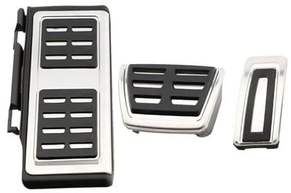 Bremspedalabdeckung Autopedale Für VW Für Tiguan Für Allspace LHD 2017 2018 2019 2020 2021 Edelstahl Gas Bremse Rest Pedal Schutz Abdeckung(at with Rest)