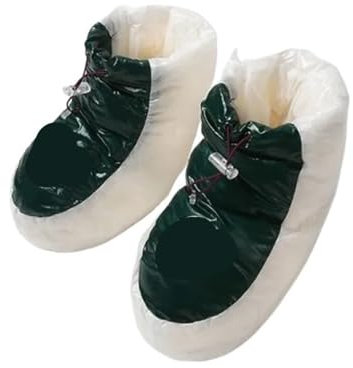 VSHNKRNL Daunen-Booties Ultraleichte Daunenschuhe Decken 800FP Booties Outdoor-Zelt-Hausschuhe Winter-Fußsocken im Schlafsack ab Für Camping Skifahren(Black-M)