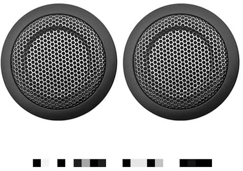 FENVY Auto Audio Lautsprecher Abdeckung für BMW F30 F31 F32 F33 F34 F48 F36 F80 F39 X1 X2 3 GT 2 4,Dekorativ Kreis Schutz Auto Audio Dekorative Zubehör,B-Black 2PCS