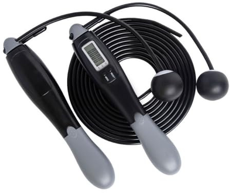 Tomedeks corda per saltare professionale,Corda per Saltare Senza Cordone e corde per saltare con corda, Corda Salto Regolabile, Calorie Conta Elettronico, Corda per Saltare per l'Uomo Donna Bambini