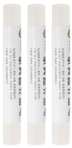 sourcing map Furniture Repair Crayons, 3Pcs - Wood Wax Filler Stick, Furniture Markers Touch Up - for Scratches Holes Tables Desks Wooden Floors Cover Ups, Pure White