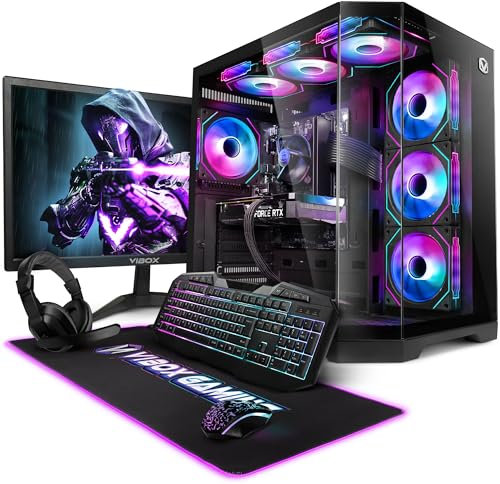 Vibox III-342 Gaming PC Bundle • Intel Core i5 11400F 4.4GHz • Nvidia RTX 5060 8GB • 32GB RAM • 1TB SSD • Windows 11 • 23 Monitor • WiFi • Prebuilt