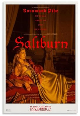 YXRONG Saltburn 4 klassische Filmposter, Dekoration, Ölgemälde, Leinwand, Poster und Kunst, bildlich, modern, Heimdekoration, Poster, 20 x 30 cm, ungerahmter Stil