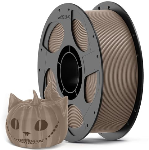 ANYCUBIC Refill PLA und Spool Kit 1KG Braun, 1,75mm Filament 3D-Druckmaterialien mit Hoher Fließfähigkeit, Neatly Wound, Intelligente Identifikation