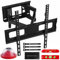 Maclean Soporte de Pared para TV de 32-75 máx. 50 kg | Inclinable, Giratorio, Distancia 80-380 mm | VESA 75x75 a 400x400 mm | Compatiblidad OLED, QLED, LED, LCD | Acc de Montaje y Nivel de Burbuja