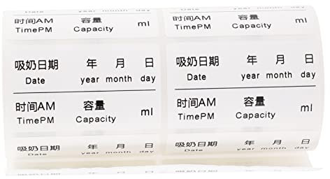 SHINEOFI 100pcs Breast Milk Removable Labels Breast Milk Bottle Sticker Date Stickers Safe Reliable Storage