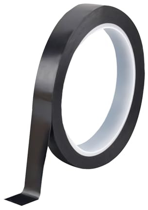 Misuyue 10mm Kapton Tape, 33m Hitzebeständiges Isolierband, Matt Schwarz | Polyimid Hitzebeständiges Klebeband für Elektronik, 3D-Drucker Löten, Sublimation und Isolierenden Leiterplatten