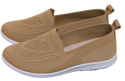 HOOUDO Zapatos Ortopedicos Mujer, Zapatos Deportivos Mujer, Zapatillas Sin Cordones Zapatillas Fascitis Plantar con Malla Cordones Antideslizantes Caminar Sandalias Deportivas