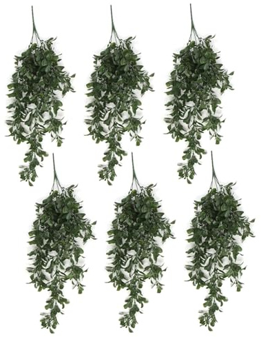 Leaf Artificial Hanging Plants Multipacks Fire Resistant UV Resistant, 6 X 68cm Peperomia