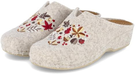 Kaerlek 2251-952 Lt.beige Pantolette Filz Damen in beige