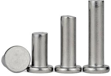 （100PCS） Stainless Steel 304 Solid Flat Head Rivets, Hand Hammered countersunk Head Nail Processing Accessories M2.5X10mm.