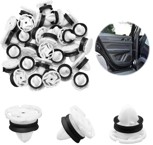 30 Pcs Interior Door Trim Panel Card Retainer Clips 7703077476, Interior Door Trim Panel Card Retainer Clips Compatible with Megane III & Laguna III 308 DS4