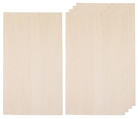 Gitohoni 10 Pezzi di Tavole di Legno, Tavole per Lavori Artigianali, Tavole per Modellismo, Materiale Artigianale, Accessori per La Costruzione di Case in Mini, 250 mmx100 mmx1 mm