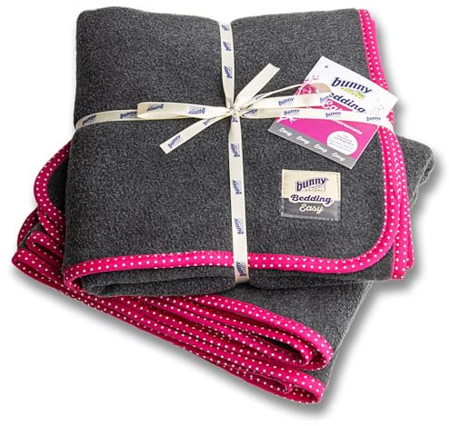 bunnyNature Bedding Easy Pink - Waschbare Pipi-Pads für Meerschweinchen, Kaninchen - Kleintier Decke - Weicher Fleece & Saugstarker Molton - Antiallergisch