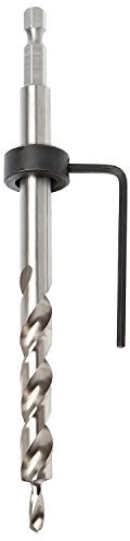 OCGIG 3/8(9.5mm) HSS 1/4 Hex Shank Twist Step Drill Bit with Depth Stop Collar for Kreg Pocket Hole Jig Master System
