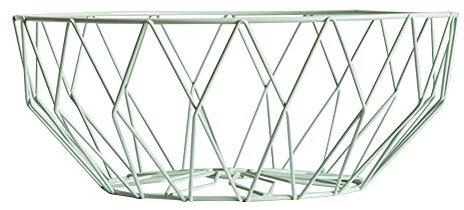 Chengstore Obstkorb aus Eisen, minimalistisch, für Küche und Wohnzimmer geeignet, geeignet für Snack-Teller, Aufbewahrungskorb, 27,5 x 9 cm grün