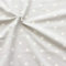 STOFFKONTOR Baumwoll Stretch Jersey Stoff Classic Stars 2 - Öko-Tex Standard, Meterware, Hell-Grau Weiss - zum Nähen von Kleidern, Röcken, Shirts uvm.