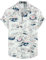 VATPAVE Mens Floral Hawaiian Shirts Short Sleeve Button Down Beach Shirts X-Large White Casual