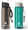 SurviMate Bouteille d'eau purifiée pour le camping, la randonnée, les voyages, sans BPA avec paille filtrante intégrée à 5 étapes