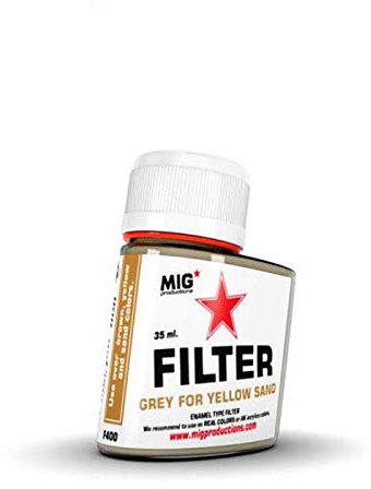 MIG Filter Grey for Yellow Sand 35ml - Plastic Model Building Paints and Accessories # F400