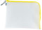 HERMA 20017 Pochette à documents A4 avec fermeture éclair (36 x 28 cm) grande pochette transparente à fermeture zip pour documents, dossiers, jouets, sac de rangement, jaune