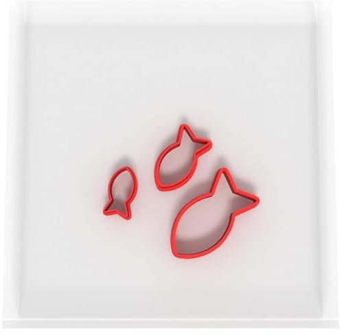 Custom Cutters Fish Shape Cutters | MINI/Tiny Plastic Cutter for Baking, Fondant, Clay, Pastry, Icing, Jewellery (1.5/2/3CM)