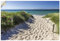 ARTland Wanddeko Wandtattoo selbstklebende Vinylfolie 120x80 cm Landschaftsbilder Ostsee Strand Küste Dünen Gräser Meer U2IX