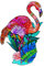 Blumuze Holzpuzzles für Erwachsene und Kinder, Flamingo Wooden Puzzle Holzpuzzle Einzigartige Tierform Puzzleteile, Konstellation Holz-Puzzle, Puzzle aus Tierteilen 175 Stück(M-35 * 23cm)