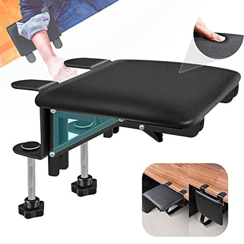 Giecy Arm Rest for Desk Extender,Ergonomic Foldable Computer Arm Rest Support Elbow Rest Pad Table Extension for Home and Office