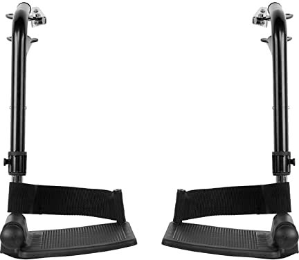 ENCAREFOR 1 paire de repose-pieds élévateurs pour fauteuil roulant, repose-pieds composite, supports de mollet non rembourrés, pour fauteuils roulants standard