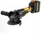 Meuleuse D'angle Sans Fil, Outil De Coupe Sans Balais 20 V MAX/meuleuse Avec Batterie Lithium-ion 18 000 MA, Max 9 800 Tr/min, Meule 5 Pièces, Poignée Auxiliaire À 3 Positions, Chargeur Rapide,Up