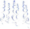 6 Pack of 70-80cm Hanging Swirls/Streamers for Party Decorations [Dark Blue]