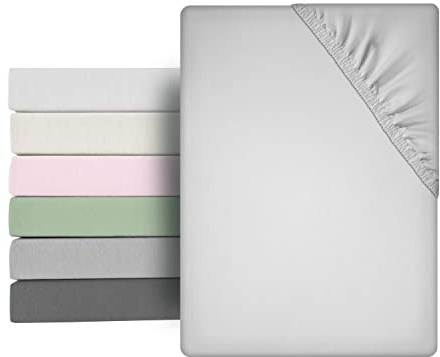 Beautex Mikrofaser Spannbettlaken weich Premium 140x200x30 cm Hellgrau | Rundumgummizug, faltenfreier Sitz, atmungsaktiv, hautfreundlich, bei 60 °C waschbar, Öko-Tex zertifiziert, Made in Europe