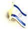 Anstecknadel mit israelischer Flagge aus Metall und Emaille, Metall