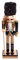 Ciao Schiaccianoci Natale Soldatino con alabarda (24cm) in legno glitterato e tessuto, nero/oro