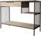DELIFE Konsolentisch Liborio Mango White Wash 110x40 cm Metall Schwarz 1 Schublade