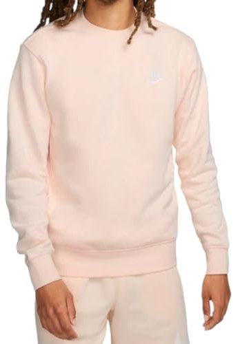 Nike BV2662-838 M NSW Club CRW BB Sweatshirt Homme Guava Ice/White Taille XL