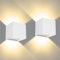CHENBEN Wandleuchte Aussen 12W 3000K LED-Wandsockel 2 Stück IP65 Wasserdichte Wandleuchte Wasserdichte Wandleuchte Innenwandleuchte Einstellbar ist geeignet für Schlafzimmer Patio Terrasse