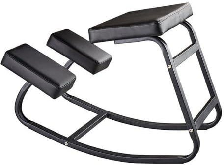 Ergonomischer Kniestuhl,Kniehocker Sitzhocker für Zuhause Meditation,metal pipe leather cushion,Rückenschmerzen Nackenschmerzen Lindern Körperhaltung Verbessern(Color:A)
