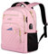 Schulrucksack Mädchen Teenager, Rucksack Schule Laptop Rucksack für Damen Daypacks für 15.6 Zoll Laptop mit USB Ladeanschluss