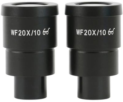 Mikroskop-Zubehör-Kit 2 teile/para WF20X 25X Objektiv 30mm Dia Montieren Microscopio Zubehör for Fernglas Zoom Stereo Mikroskop Mikroskopische Objektträger (Size : WF20X-10)