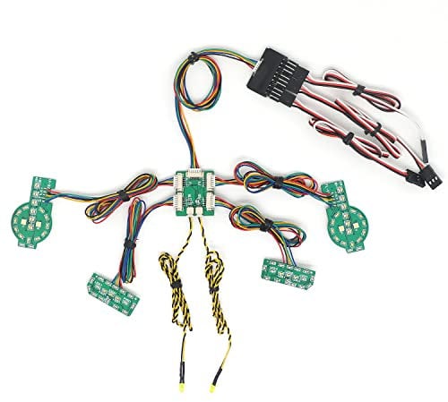 ZEZEFUFU RC Scale Crawler Led Scheinwerfer/Rücklicht Licht Kit Zubehör Lenkung Bremse Smart Simulation Blitzlichter für Traxxas TRX-4 2021 Ford Bronco 1/10