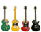 Hrippy 4 Pièces Broche De Guitare Broche De Guitare Électrique Mignonne Épingle en Émail Insignes D'instruments De Musique Épinglette pour Chemise Pull Manteau Veste Sacs À Dos