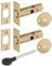 Confezione da 2 bulloni per porta a mortasa con chiave a stella, bulloni di sicurezza per porte, forniscono una maggiore protezione per porte e finestre a casa e sul posto di lavoro (60 mm, ottone)