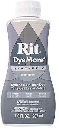 Rit DyeMore Kunstfaserfarbe für Kleidung, Dekoration und Handwerk, 200 ml, Frostgrau, 1 Stück